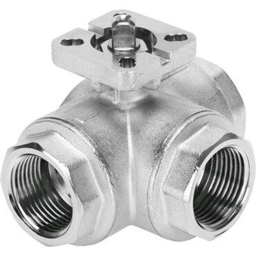 3-Way ball valve Series: VZBM Brass Internal thread (BSPP) PN25/40